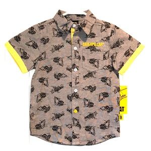 NWT Caterpillar Button Up 3T Toddler Shirt